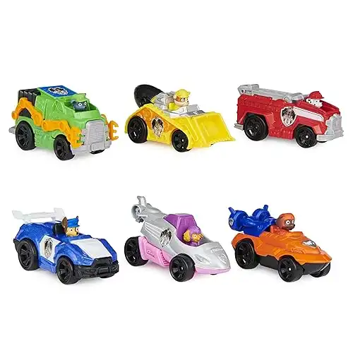 Paw Patrol, True Metal Movie Gift Pack of 6 Collectible Preschool Toys, 1:55 Scale Die-Cast Toy Cars, Kids Toys for Boys & Girls Ages 3 and up